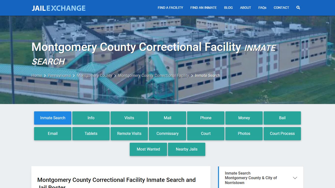 Montgomery County Correctional Facility Inmate Search - Jail Exchange