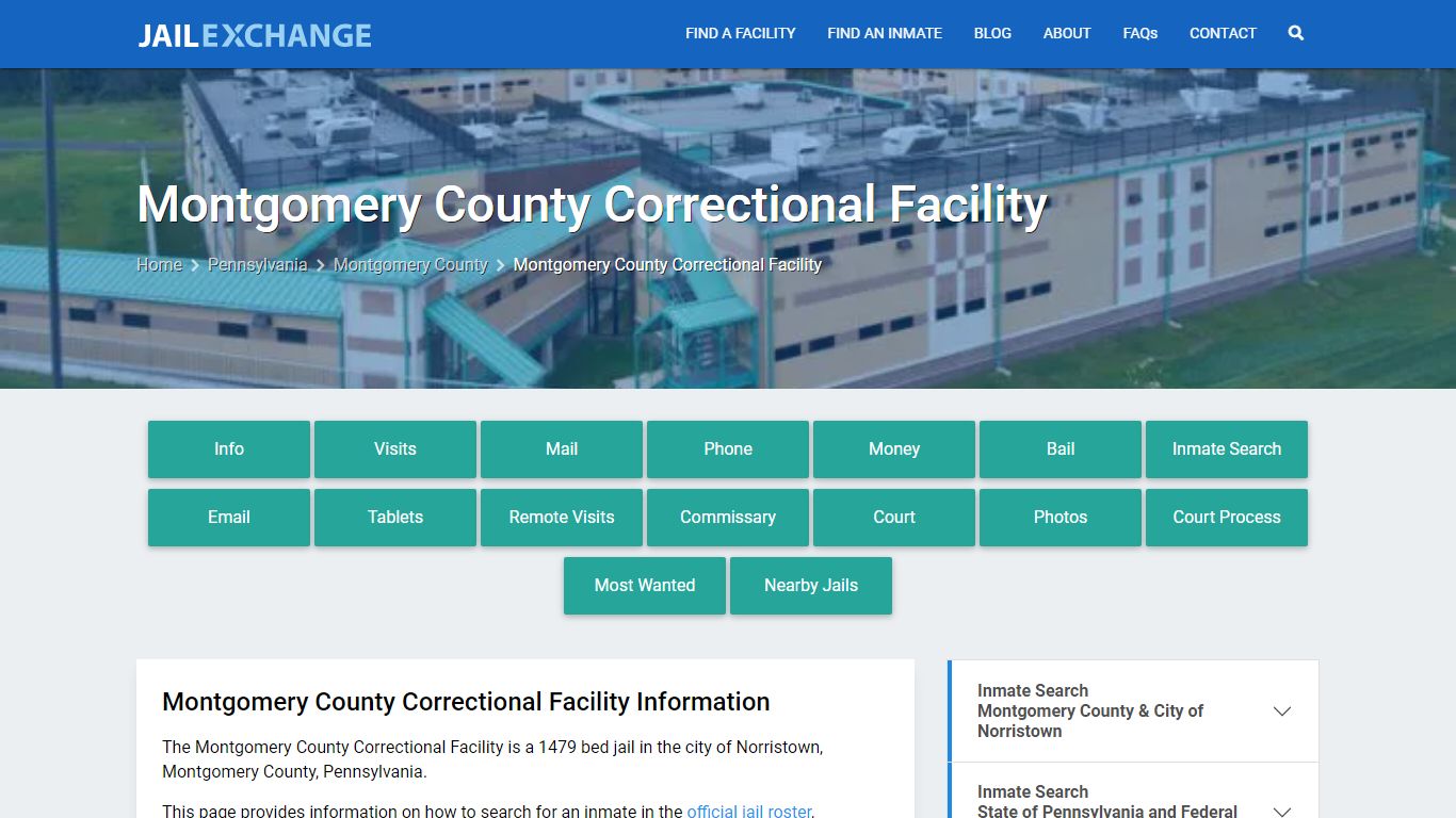 Montgomery County Correctional Facility, PA Inmate Search, Information